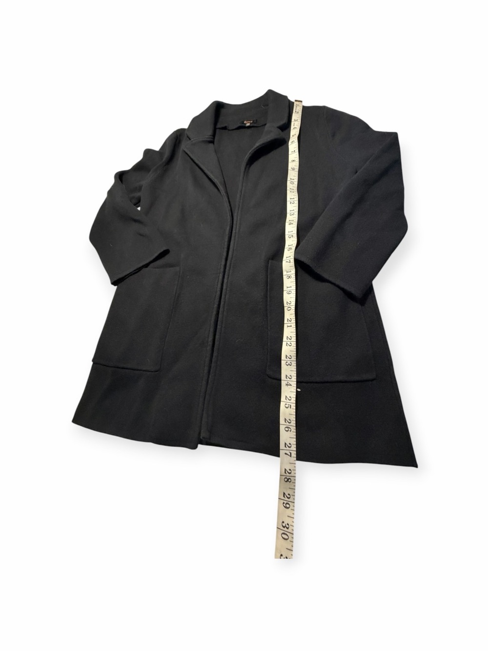 Quince 100% Cotton Classic Black Women's Tailored Open Front Blazer Coat XS - Picture 12 of 14